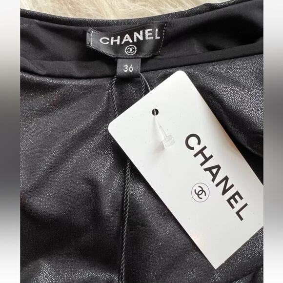 CHANEL 16A Black CC Logo ONE SHOULDER  Swimsuit FR36 US4 NEW w/tags - Picture 11 of 11